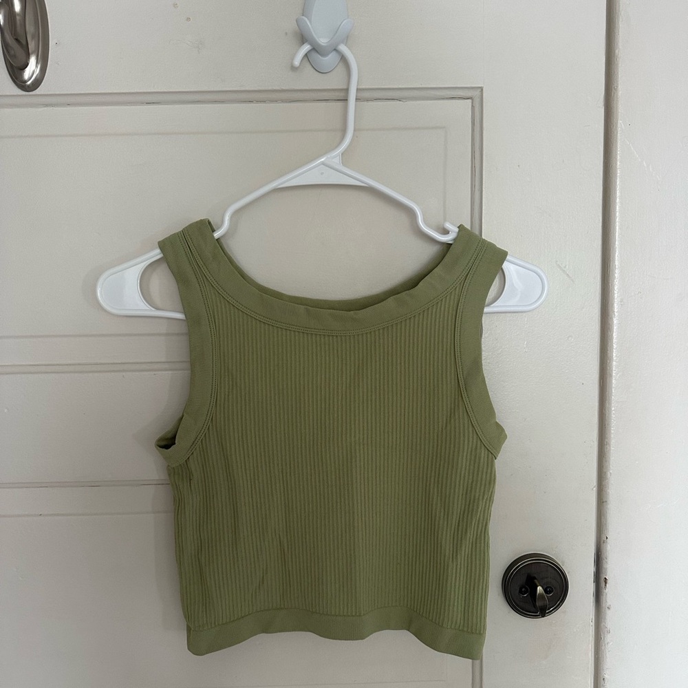 Cropped Green Tank Top